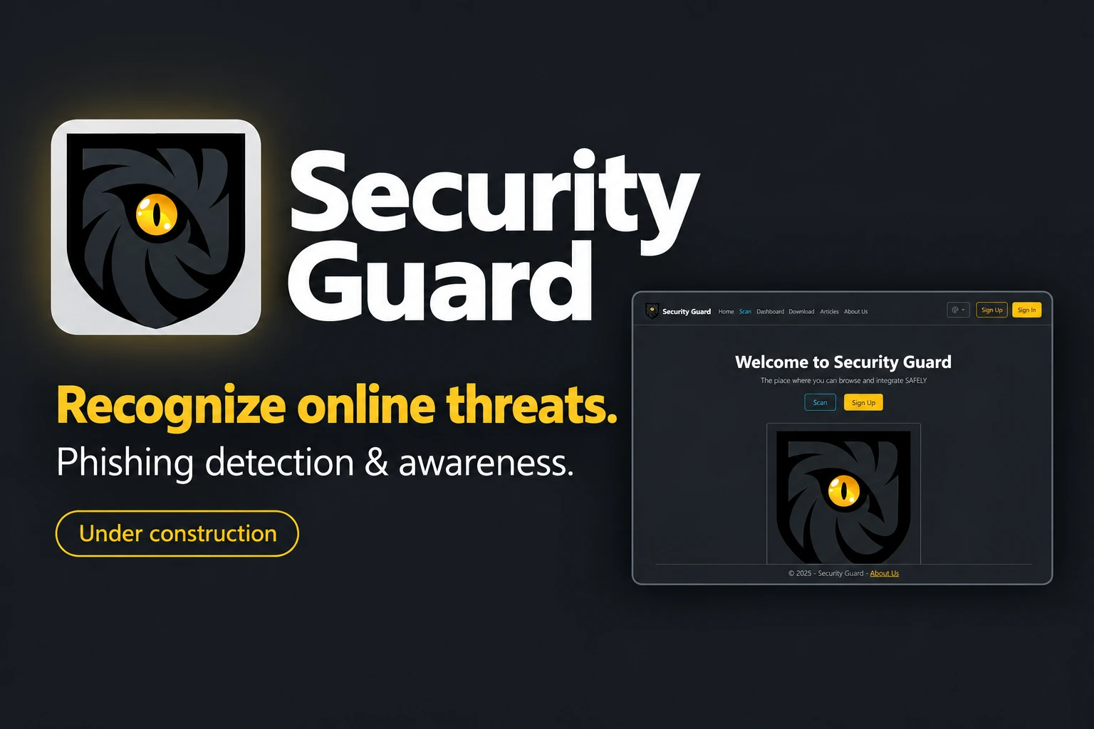 Security Guard promotional cover featuring its logo, headline, and application preview